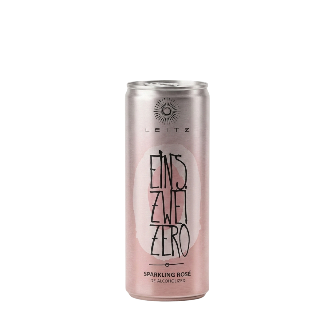 Leitz sparkling rose can on a white background