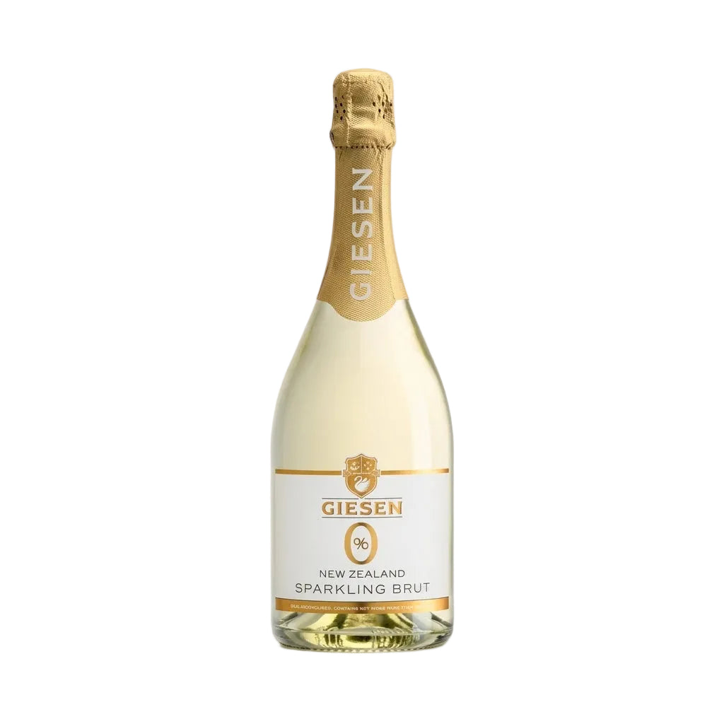 Bottle of Giesen New Zealand Sparkling Brut on a white background