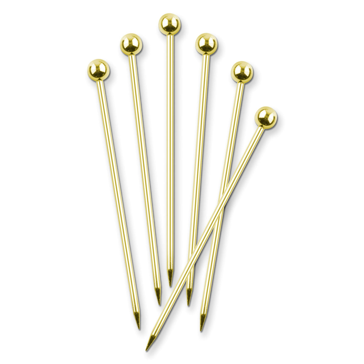 Brass Plated Cocktail Picks | Set of 6